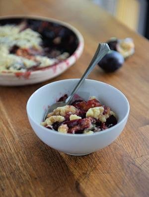 Tis the season for this crumble — if you can find plums