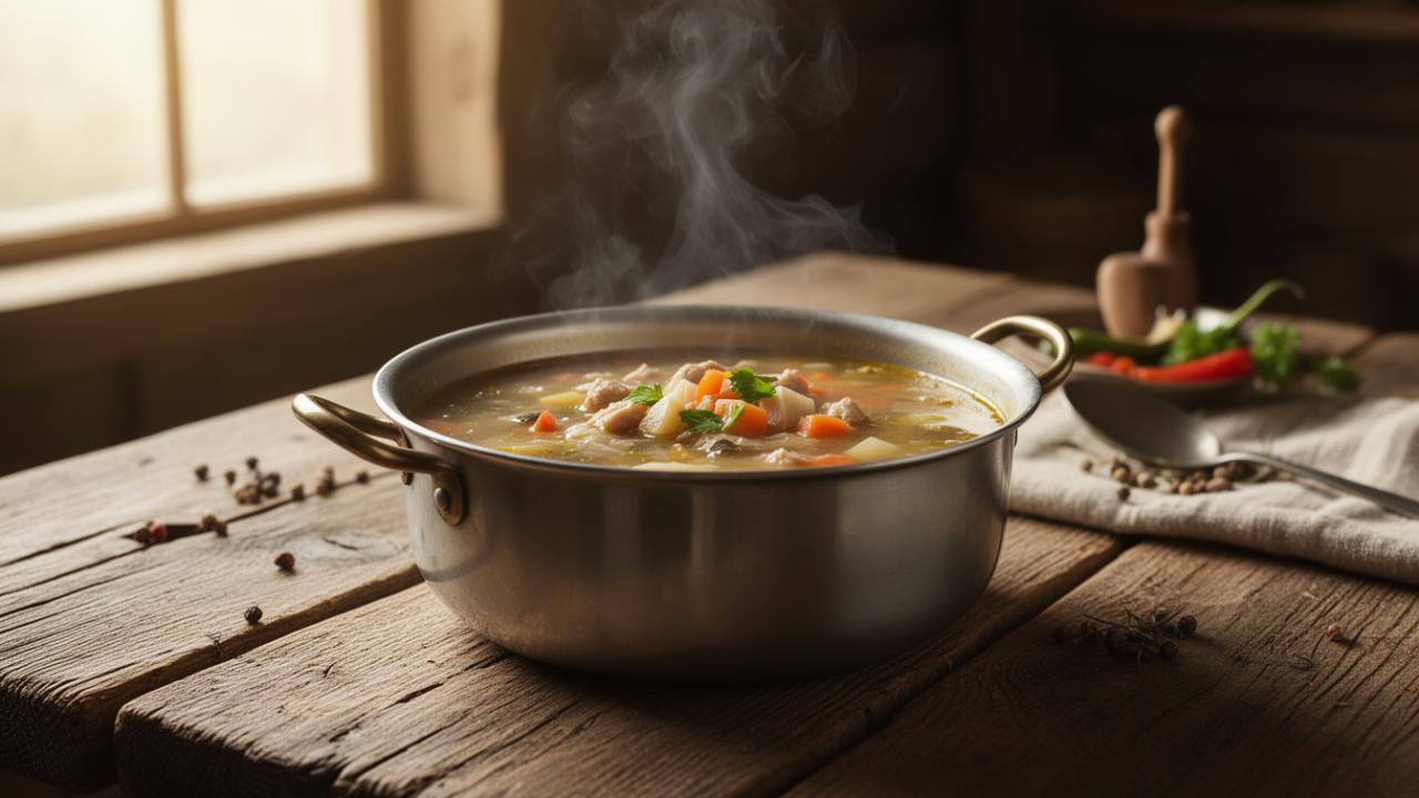 Corporate Strategy: Building an Autumn Chicken Soup by Separating Vegetable Preparations