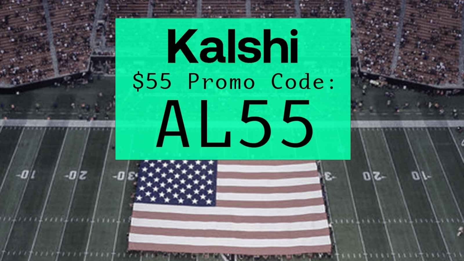 Kalshi Promo Code AL55 scores a $55 bonus when you trade $25 on 49ers-Cardinals today