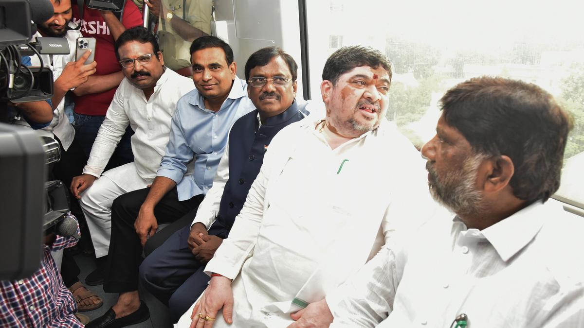 Telangana Deputy CM and Ministers Ride Hyderabad Metro and Buses Using Common Pass