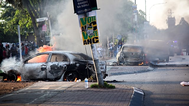 Vehicles Torched in South Africa During Protests Over Asylum Ruling