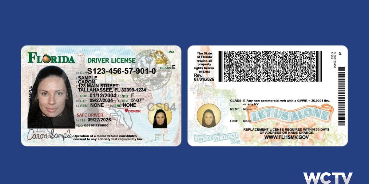 Florida DMV to Issue Redesigned Driver Licenses and ID Cards Starting Wednesday