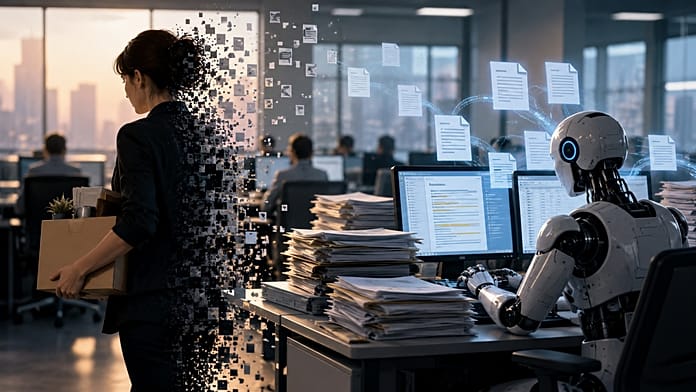 The 'death' of Back-office Jobs: Office Work in the AI Storm