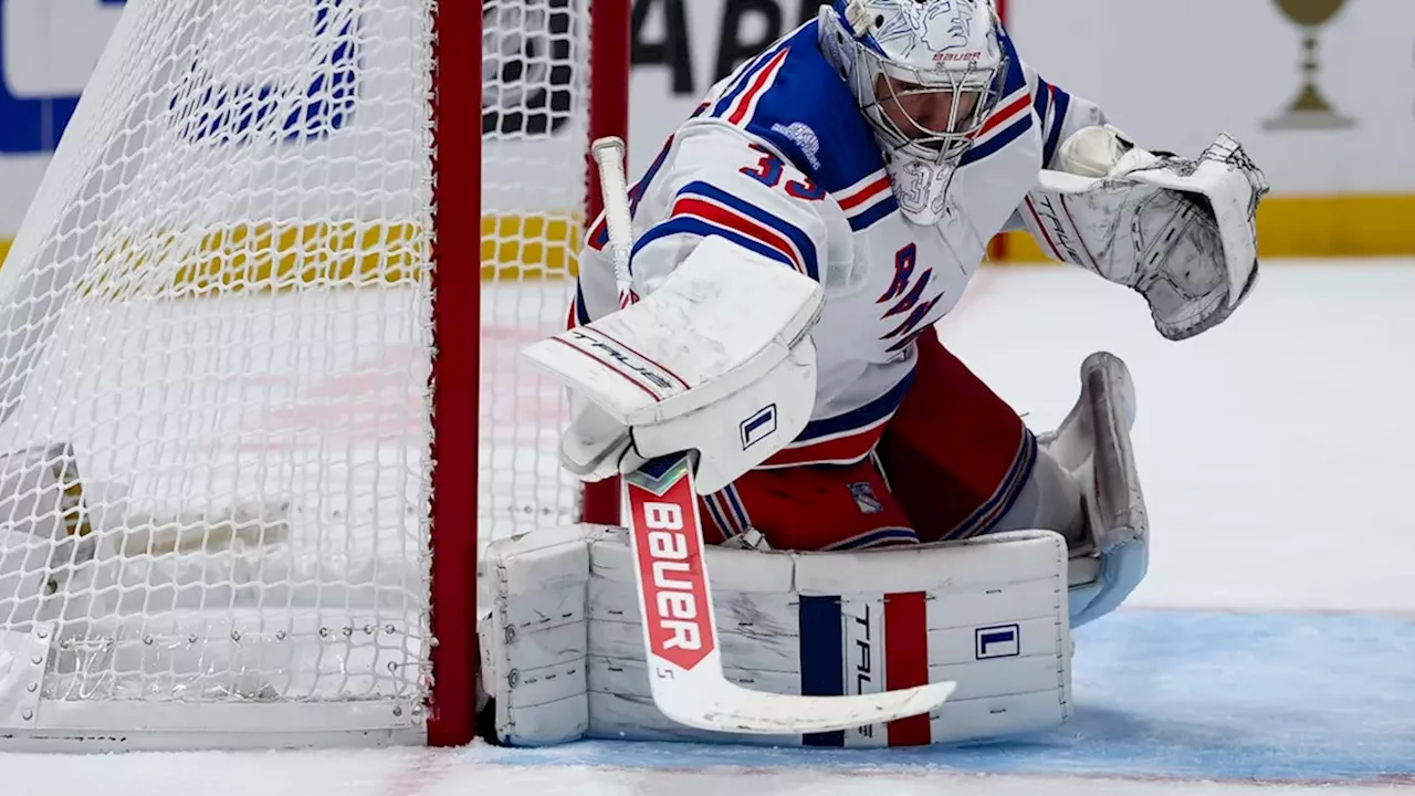 Capitals Beat Rangers 3-1 As New York Goaltender Igor Shesterkin Is Helped Off the Ice