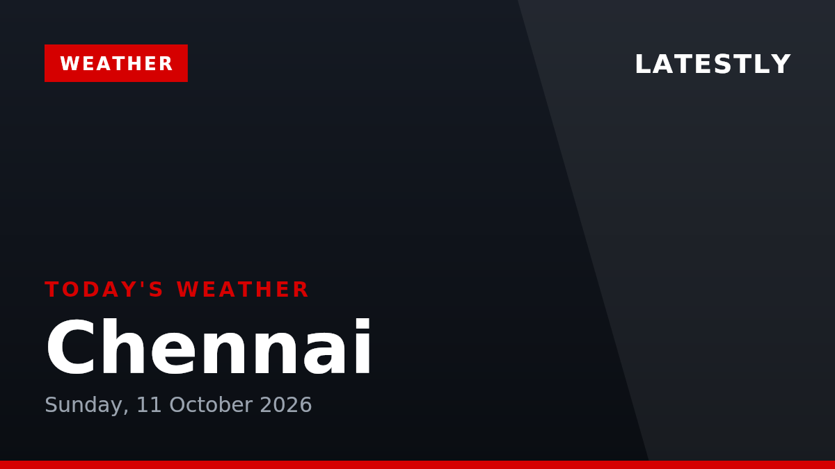 Chennai Weather Forecast & Update for Today, Sunday, 11 October 2026: Expect Overcast Skies and High Humidity, High of 34°c