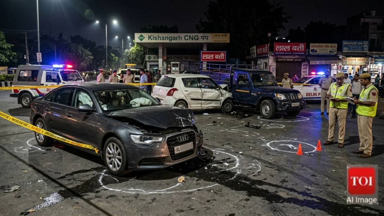 17-year-old Rents Audi Crashes Into 3 Vehicles in Delhi, Kills Pedestrian