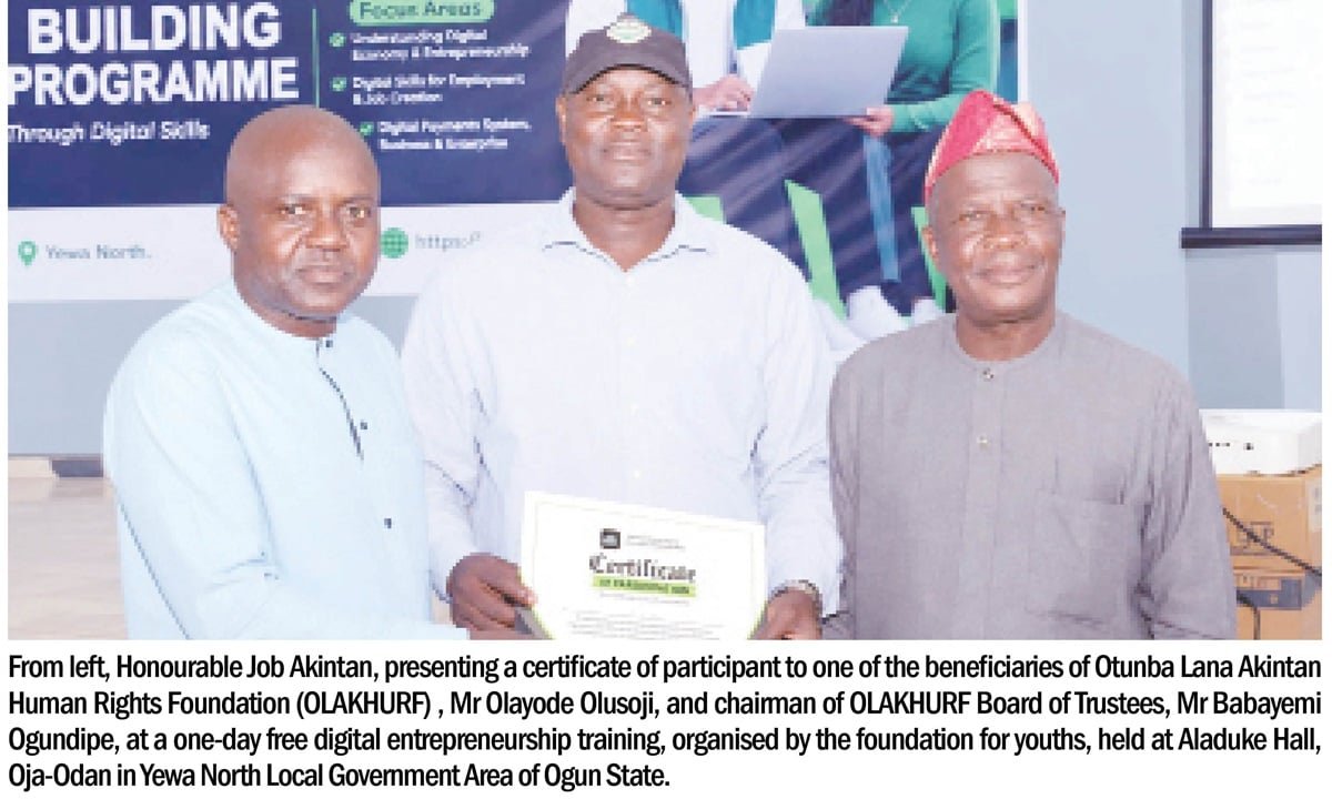 Enterprise Tech Shift: OLAKHURF trains 150 Ogun youths in digital entrepreneurship and the Scaling Frontier