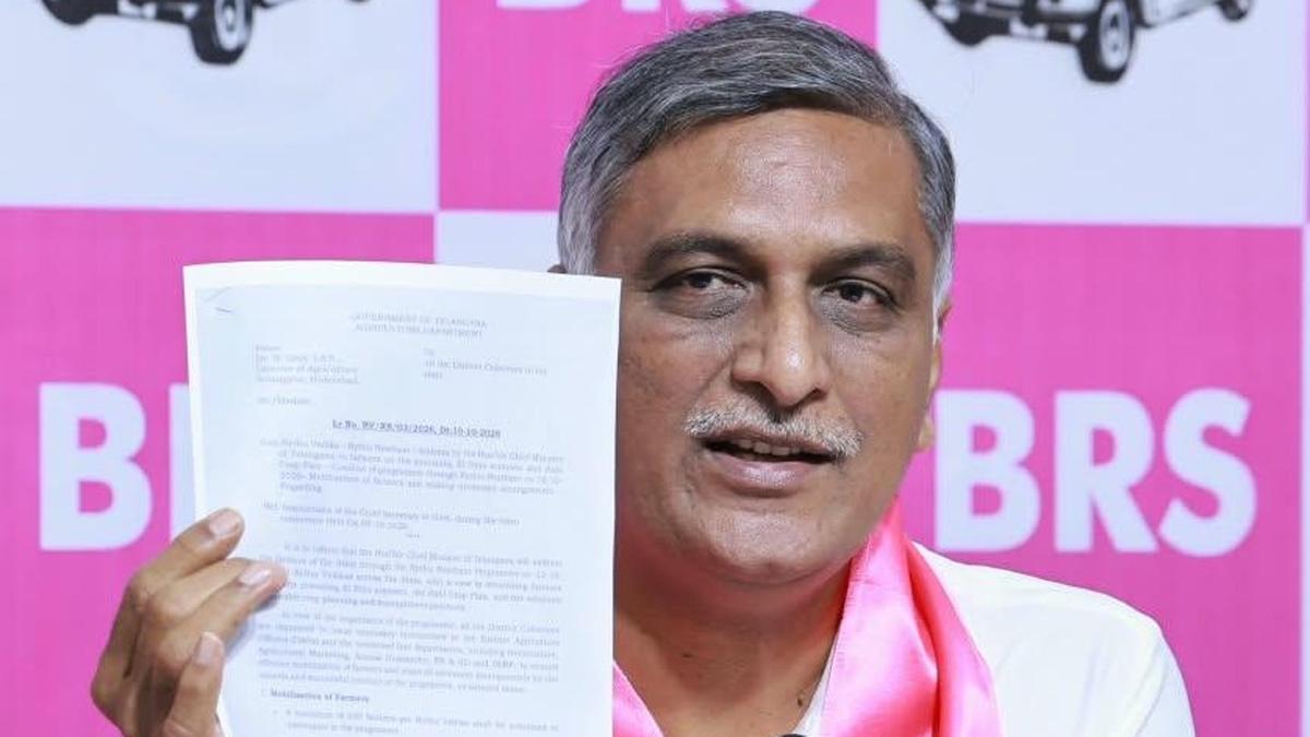 Harish Blames Govt. for ‘mishandling’ Drought Conditions
