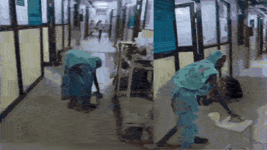 Woman Made to Mop Floor Soiled by Ailing Son in MP Hospital