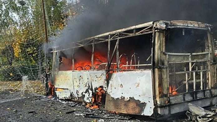 At Least 30 Killed and 18 Injured After Russian Launches Strikes on Hits Two Buses in Donetsk as Regional Tensions Surge