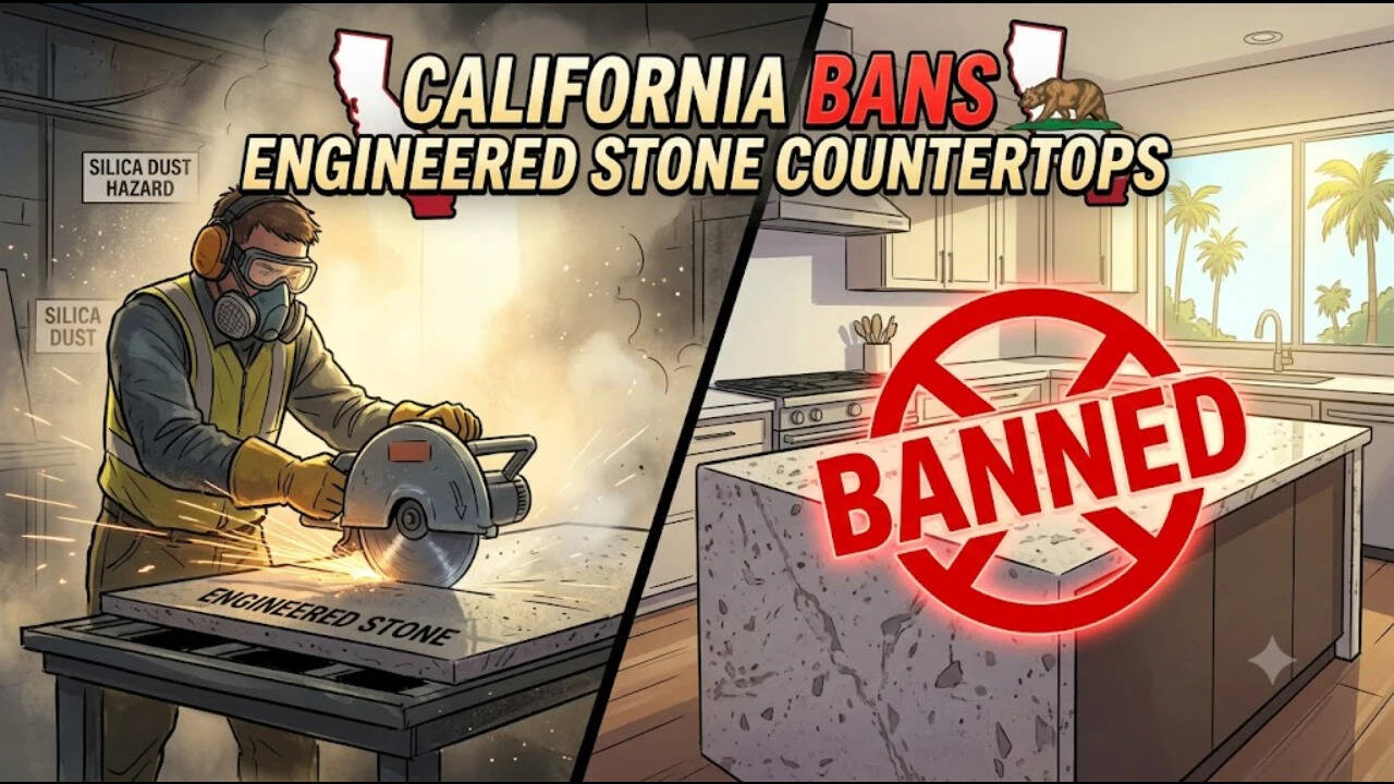 California to Be First US State to Ban Kitchen Countertops Made With Engineered Stone