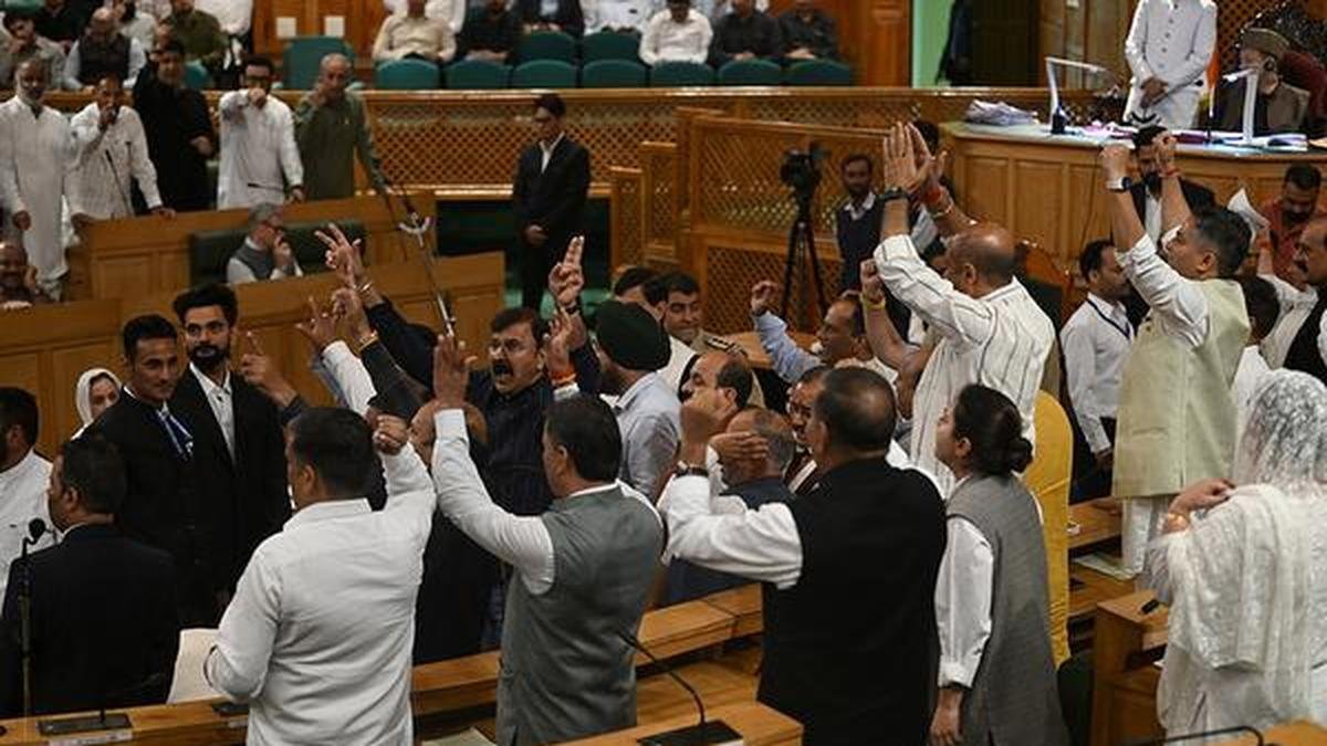 Ruckus in J&K Assembly over Statehood resolution