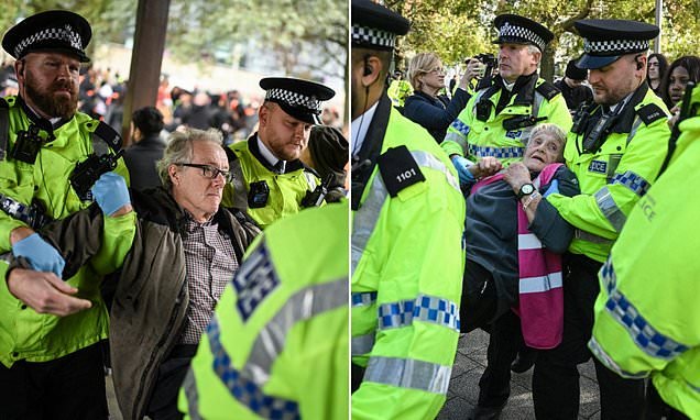 Human rights barrister, 94, among Palestine Action protesters arrested outside Labour conference in Liverpool