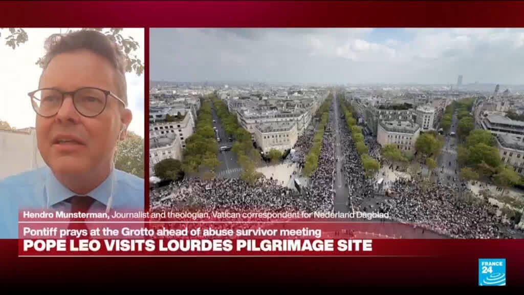 Pope Leo continues his visit to France in Lourdes