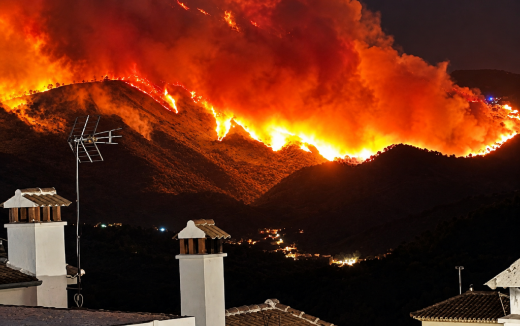 Igualeja fire causes emergency alert and confinement order as flames spread towards Sierra de las Nieves