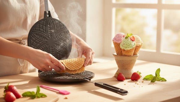$23 Waffle Cone Maker Brings Fresh Cones Home | The Inventory