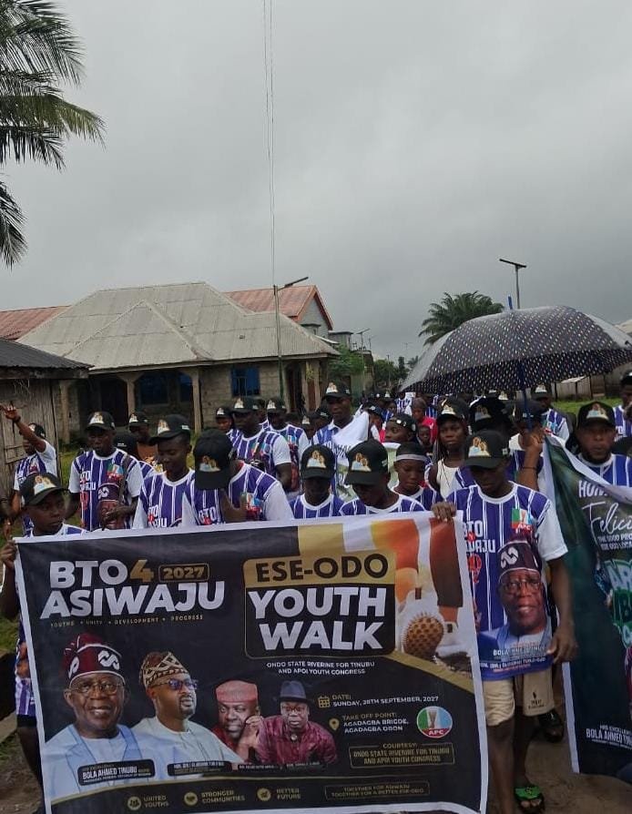Economic Impact: 2027: Ondo riverine group holds solidarity walk for Tinubu, Ojogo in Arogbo