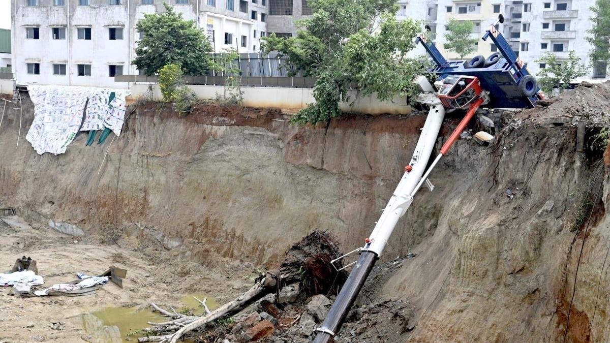Developing Story: Three workers die after a crane collapses at a construction site in Tirupati