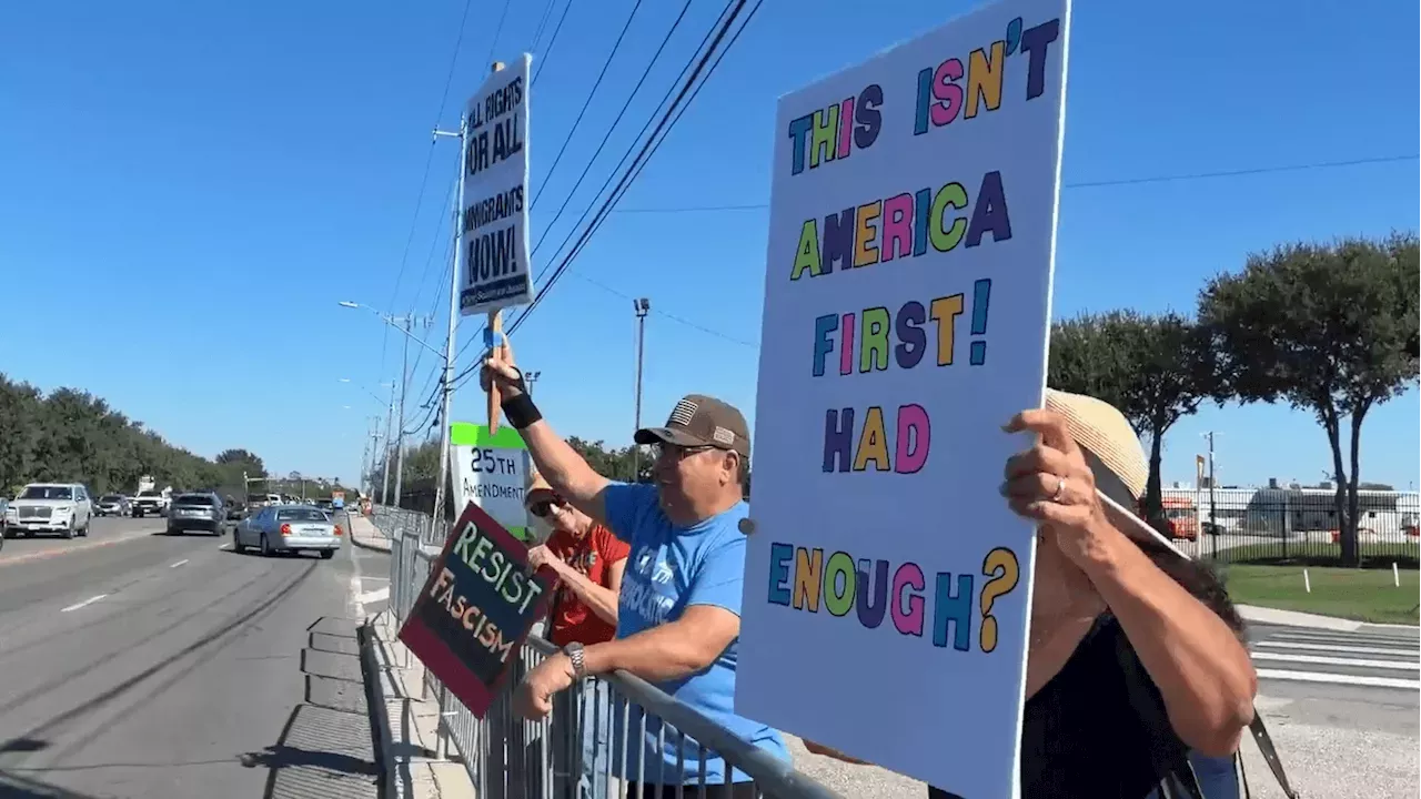 Protests Erupt in San Antonio During President Trump Visit