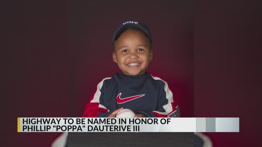 St. Martinville Highway Named in Honor of 9-year-old Phillip “poppa” Dauterive III