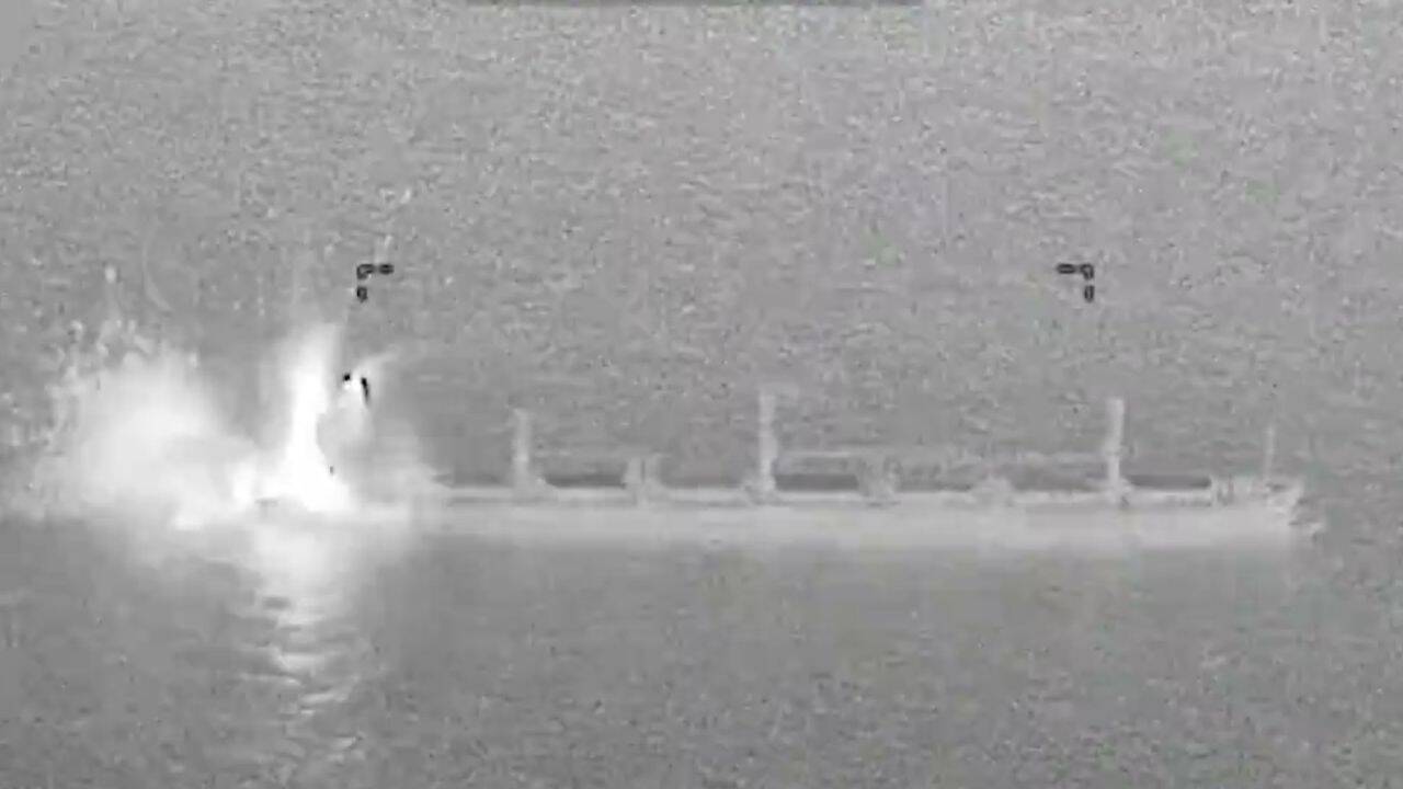 US Fighter Jet Launches Strikes on Cargo Ship in Gulf of Oman As Iran Blockade Tightens as Regional Tensions Surge