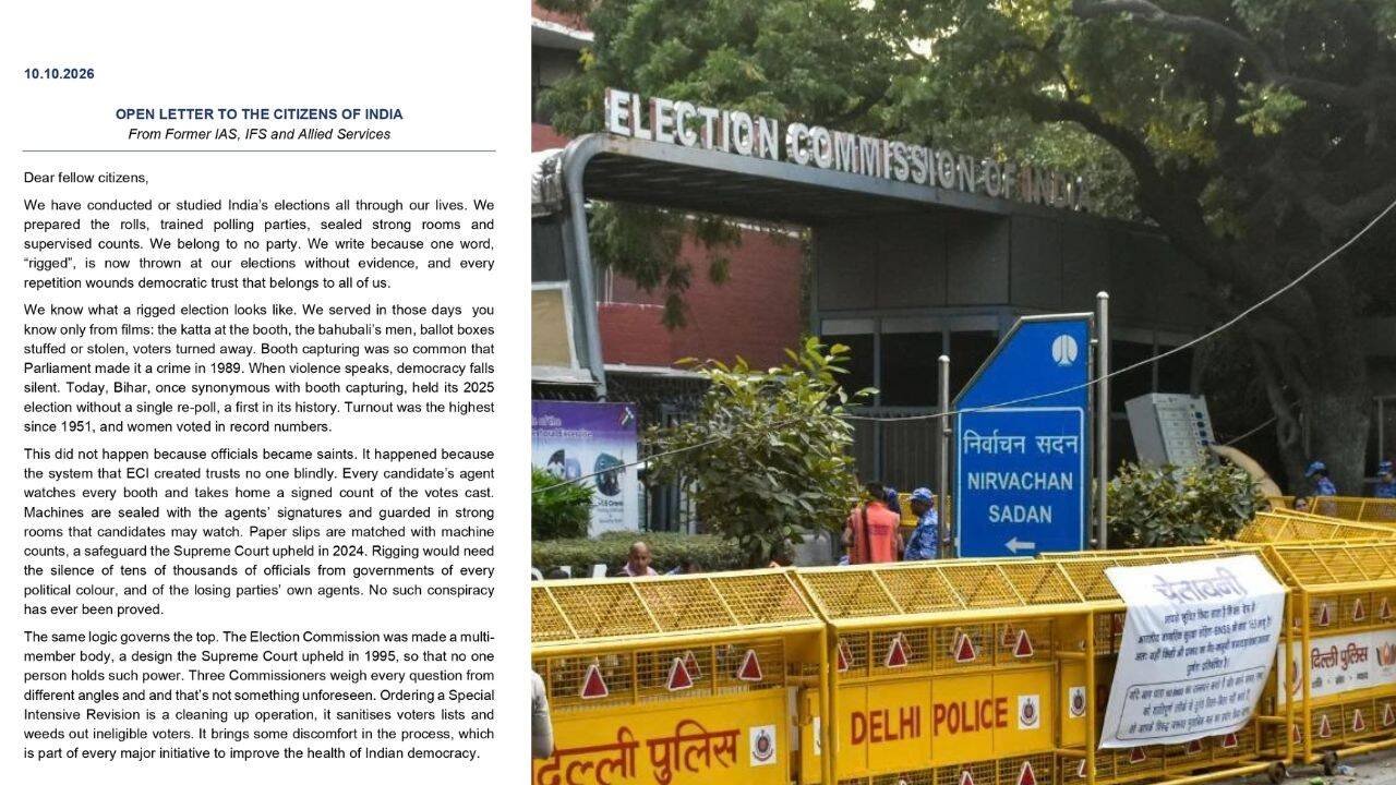 Rigged When You Lose?' 124 Ex-officials Defend EC & Sir, Challenge Vote Chori Claims