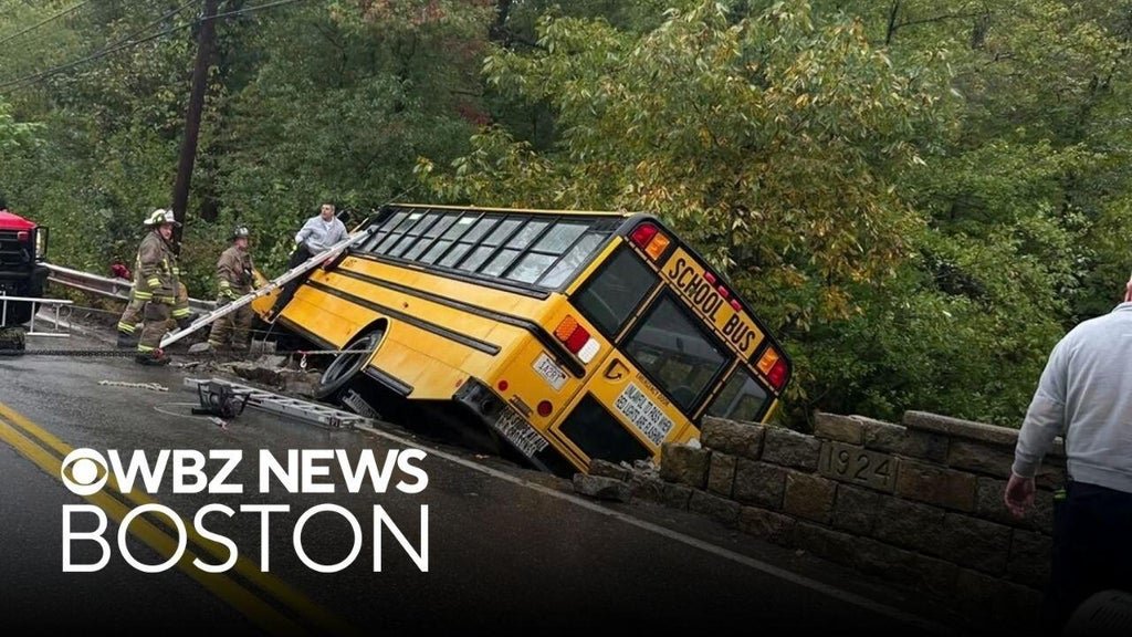School bus crashes in Northbridge, no children on board