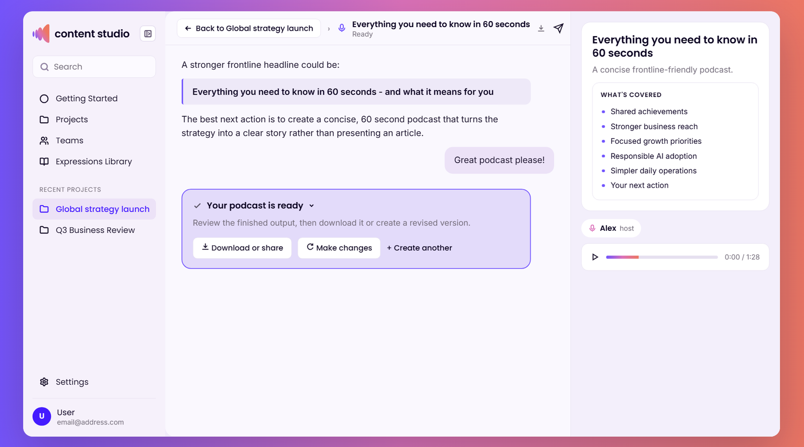 Key Developments: Unily launches Content Studio to drive simple, accurate employee communication