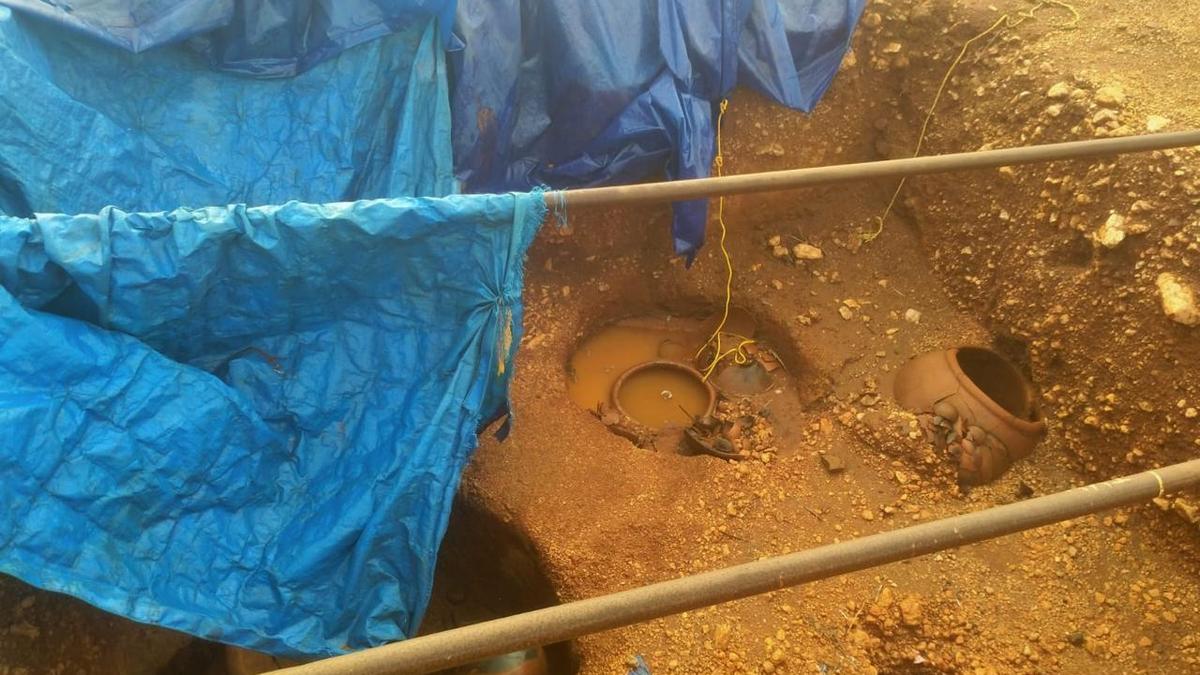 Rainwater Floods ASI's Protected 'C' Site in Adichanallur as Shelter Construction Stalls