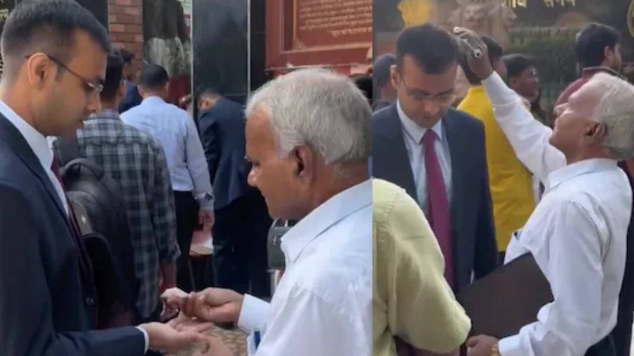 Before UPSC Interview, Father Fixes Son’s Coat, Combs His Hair; Video Wins Hearts