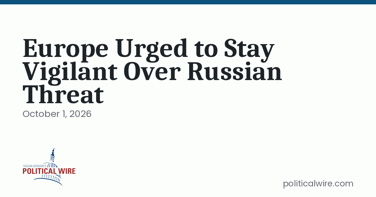 NATO Chief Warns: Russia Preparing Regular Sabotage, Arson Attacks Across Europe