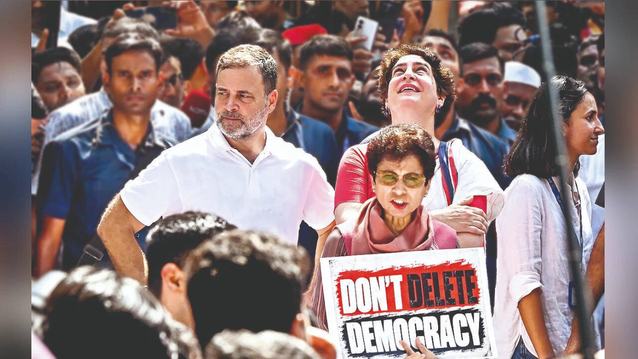 Opposition's Anti-sir-cec March Turns Into INDIA Bloc-government Face-off