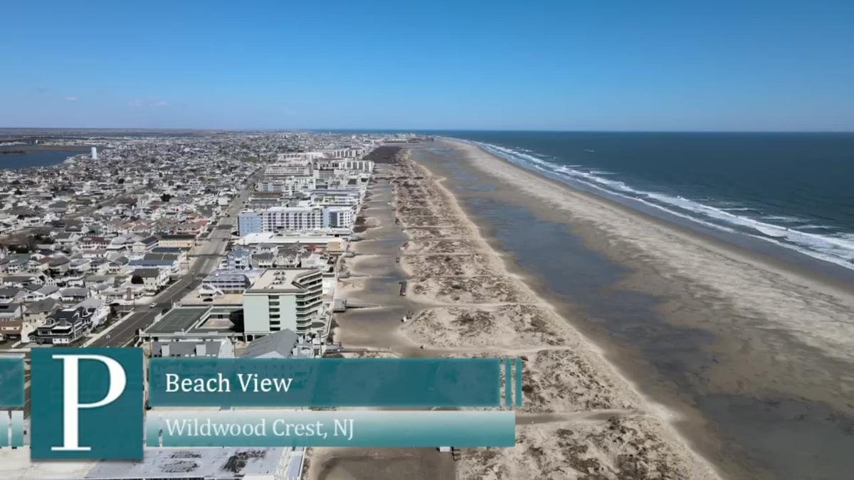 Floodwaters make their way over the bulkheads in Wildwood Crest