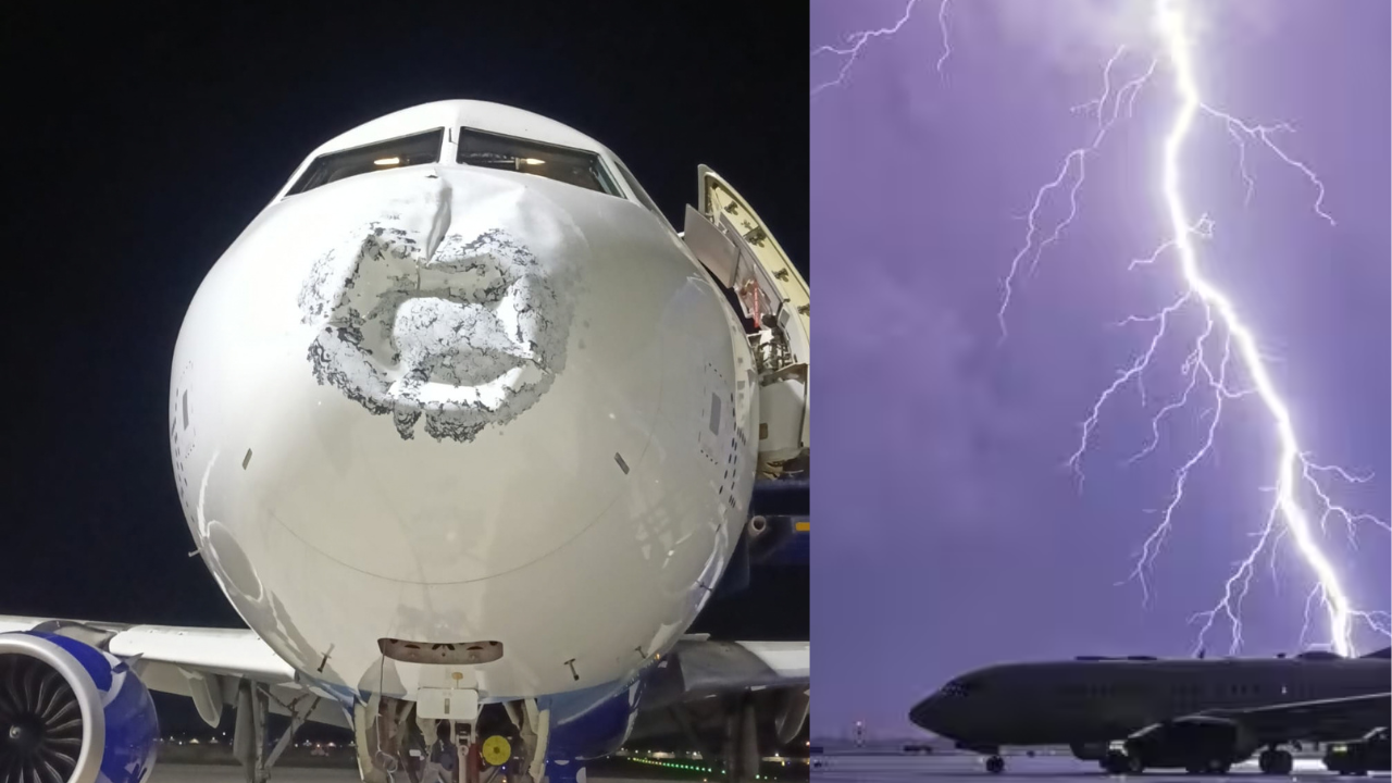 ?indigo Flight Hit by Lightning, Damage Found Only After Landing in Lucknow