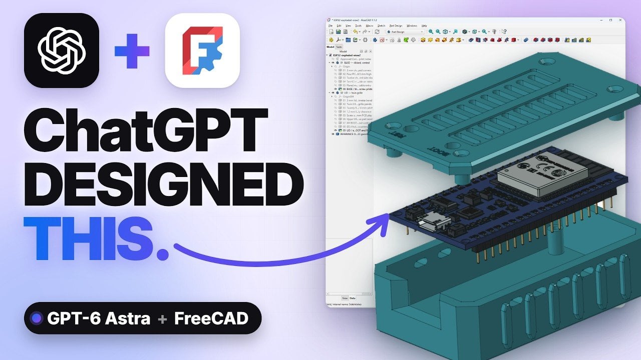 Easily Build Freecad STL Files Using ChatGPT 6 Astra and Text Prompts