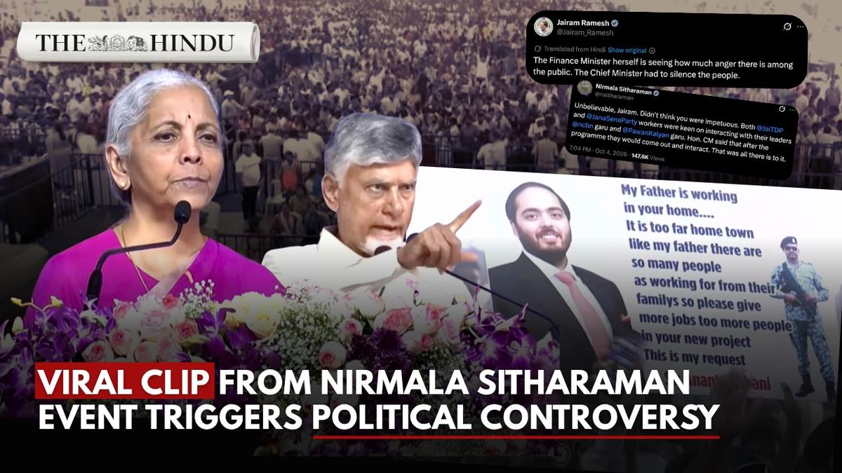 Congress and NDA Clash Over Viral Clip from Sitharaman’s Andhra Pradesh Event