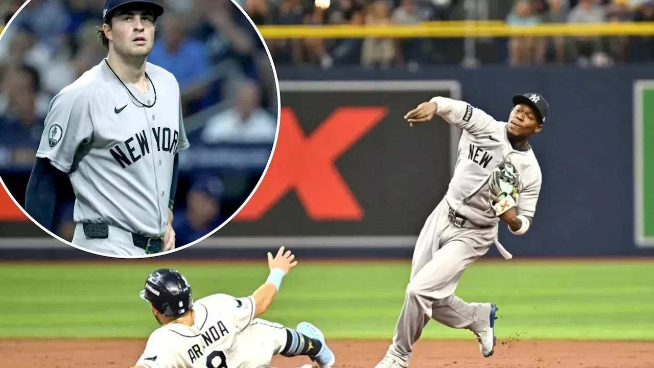 Yankees’ Disastrous Defense Pushes Season to Brink With ALDS Game 2 Loss to Rays