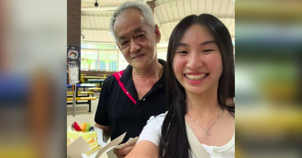 No One Has Celebrated Just for Me Before': Temasek Polytechnic Student Moves Canteen Uncle With Birthday Surprise