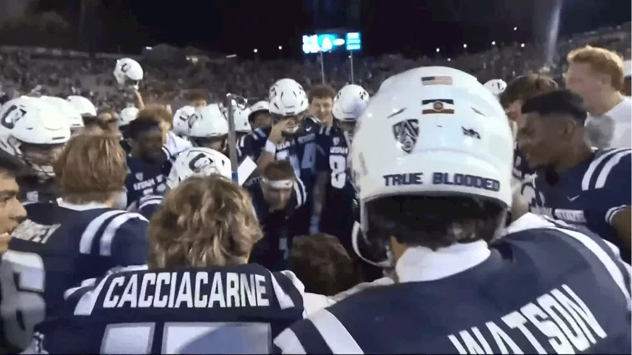 Harrison Taggart surprises team on sideline as Utah State earns first win of season