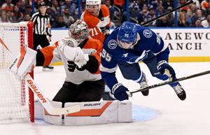Lightning Roll Past the Winless Flyers 4-1 As Vasilevskiy Ties Andy Moog on Career Wins List