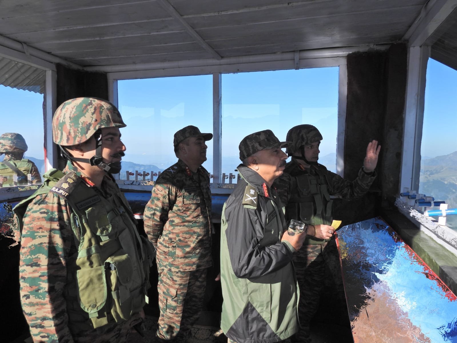 White Knight Corps Commander reviews operational preparedness along LoC