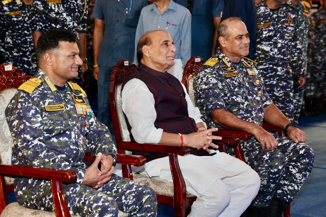 Rajnath Singh praises Indian Navy’s global strength