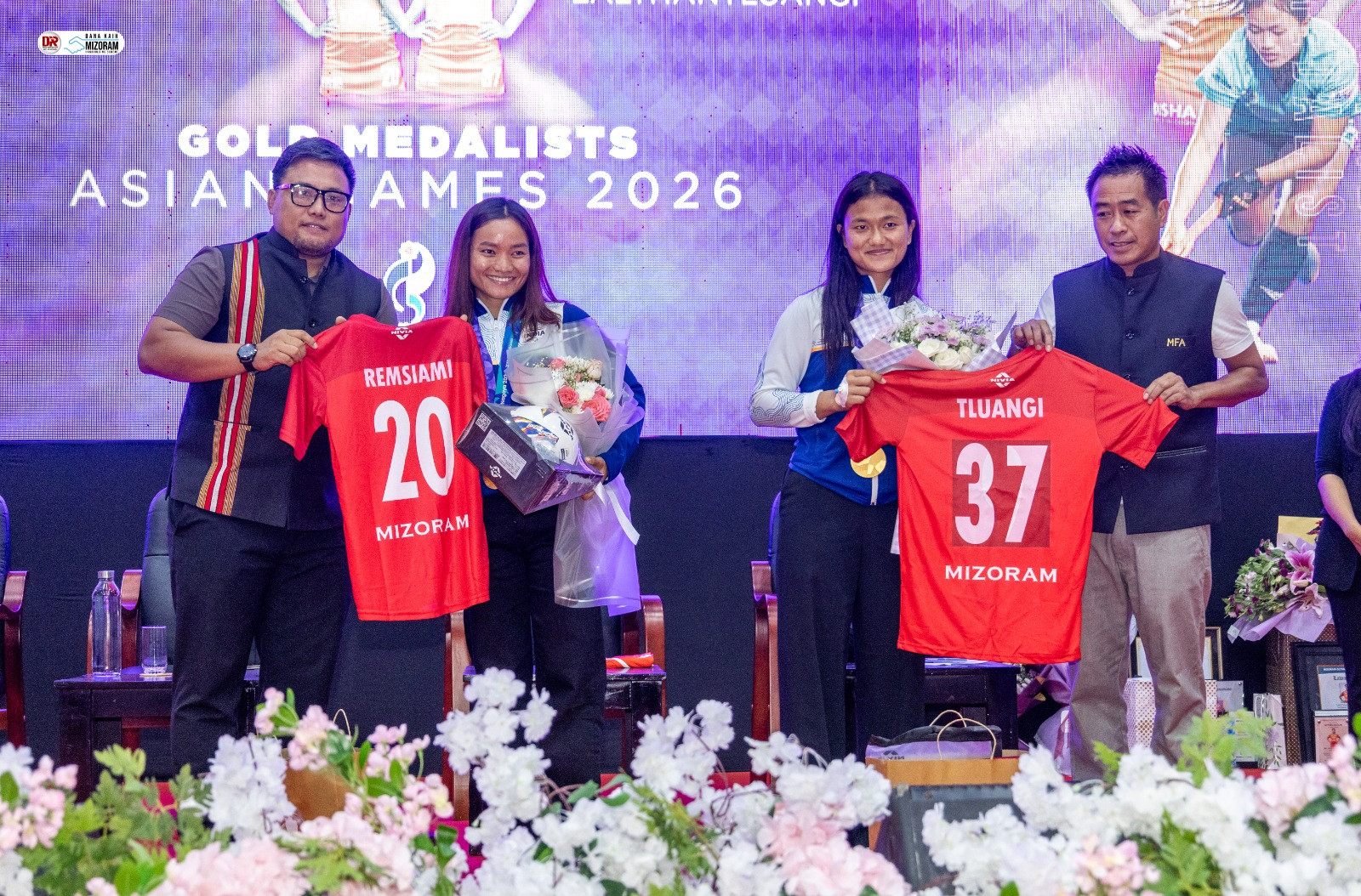 Mizoram Chief Minister Honours Asian Games 2026 Gold Medalists